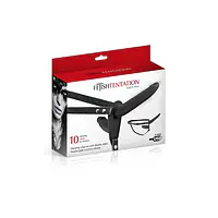 Подвійний страпон з вібрацією Fetish Tentation Vibrating Strap-On with Double Dildo Black - Master