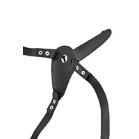 Страпон з вібрацією Fetish Tentation Vibrating Strap-On with Dildo Black - Master