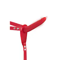 Страпон з вібрацією Fetish Tentation Vibrating Strap-On with Dildo Red - Master