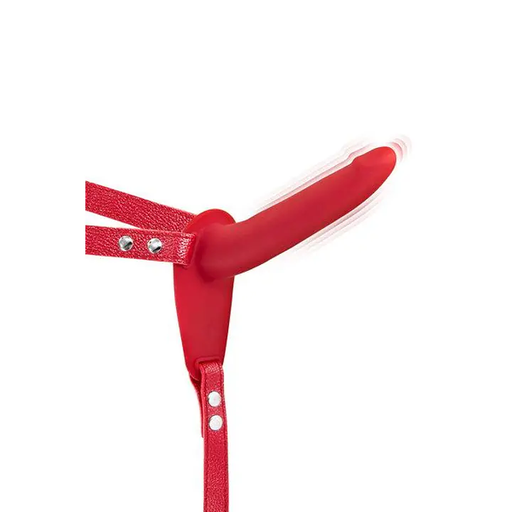 Страпон з вібрацією Fetish Tentation Vibrating Strap-On with Dildo Red - Master