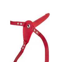 Страпон з вібрацією Fetish Tentation Vibrating Strap-On with Dildo Red - Master