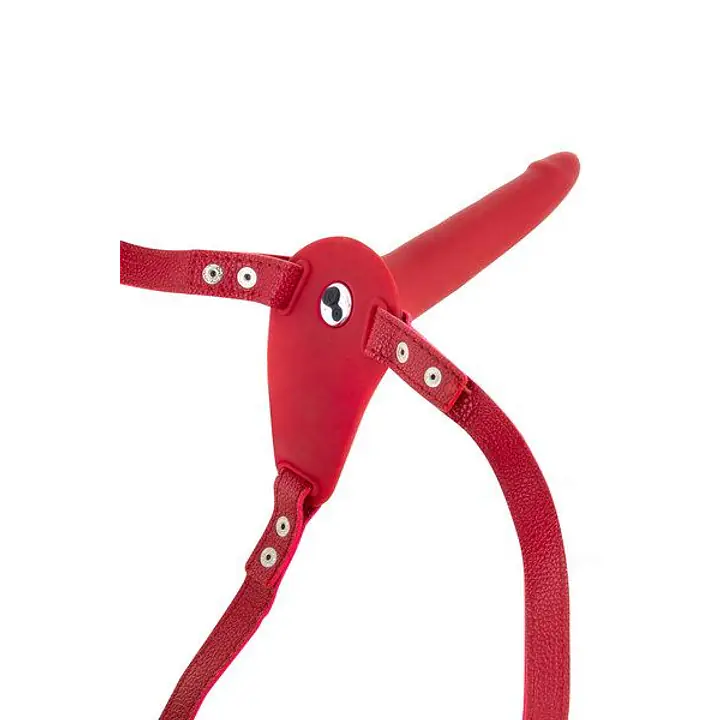 Страпон з вібрацією Fetish Tentation Vibrating Strap-On with Dildo Red - Master