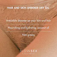 Суха олія-шимер для волосся та тіла Bijoux Indiscrets Slow Sex Hair and skin shimmer dry oil - Master