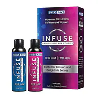Збуджувальні гелі для пар Swiss Navy Infuse Arousal Gels for Couples 2×59 мл - Master