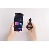 Подвійне ерекційне кільце Fun Town Rise Turquoise, керування зі смартфона - Master