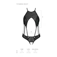 Розпродаж!!! Боді з екошкіри з ремінцями та перфорацією Tamaris Body black L/XL — Passion - Master
