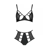 Розпродаж!!! Комплект з екошкіри Passion Tamaris Set black XXL/XXXL, бюстгальтер та трусики - Master