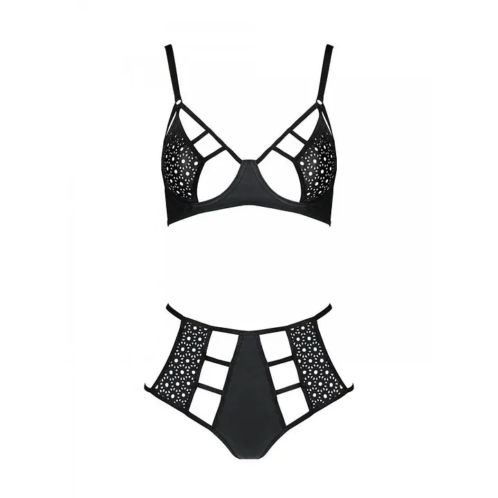 Розпродаж!!! Комплект з екошкіри Passion Tamaris Set black XXL/XXXL, бюстгальтер та трусики - Master