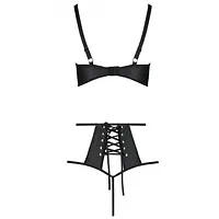 Розпродаж!!! Комплект з екошкіри Passion Tamaris Set black XXL/XXXL, бюстгальтер та трусики - Master