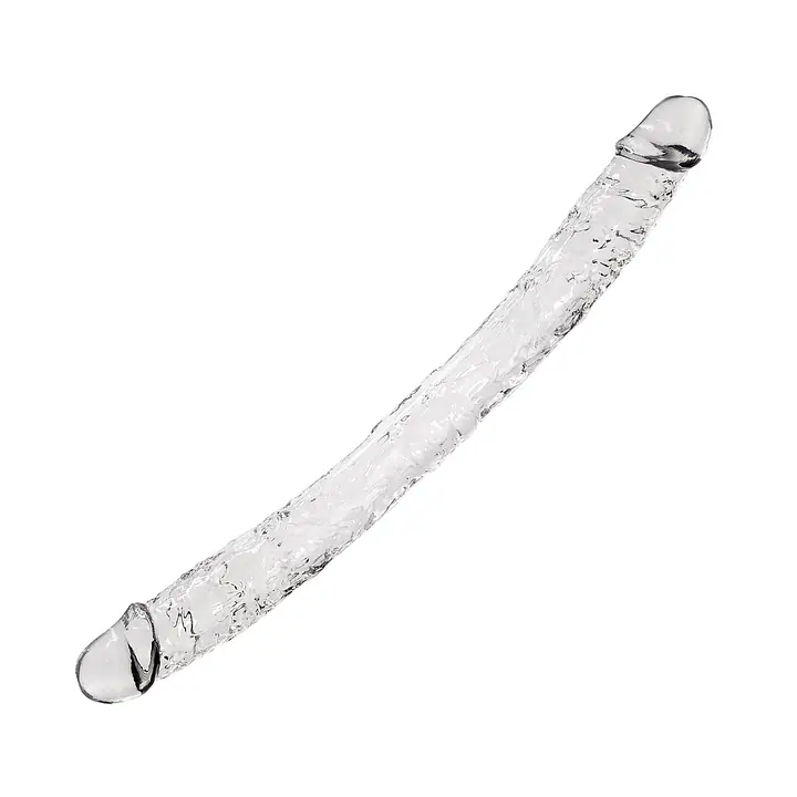 Прозорий двосторонній фалоімітатор Alive Supreme Jelly Dildo - Master