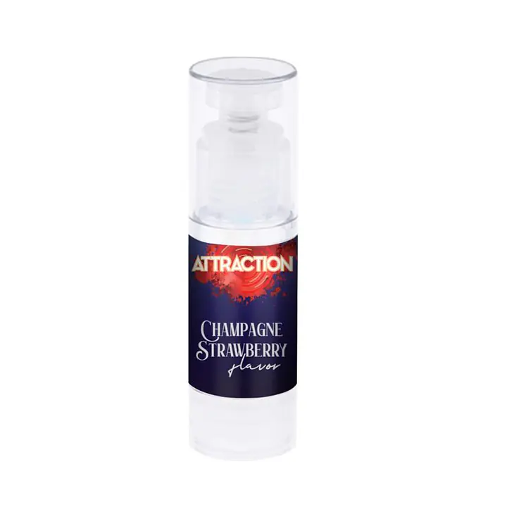 Їстівна масажна олія MAI Attraction Champagne Strawberry Hot Kiss (50 мл) - Master
