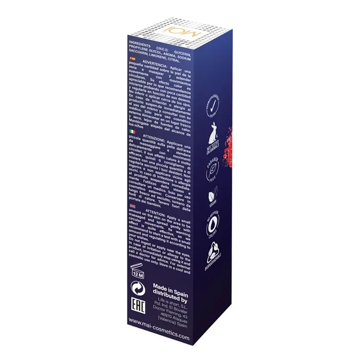 Їстівна масажна олія MAI Attraction Champagne Strawberry Hot Kiss (50 мл) - Master