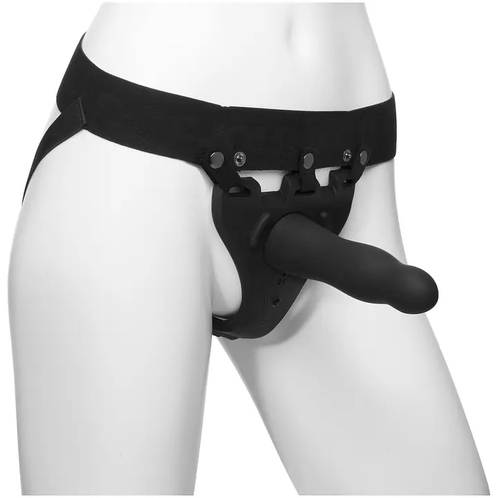 Страпон унісекс Doc Johnson Body Extensions – Be Aroused, вібрація, пульт керування, порожня насадка - Master