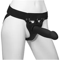 Страпон унісекс Doc Johnson Body Extensions – Be Risque, вібрація, пульт керування, порожня насадка - Master