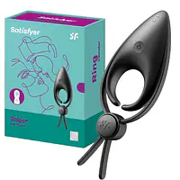 Ерекційне віброкільце-ласо з регулюванням розміру Satisfyer Sniper Black - Master