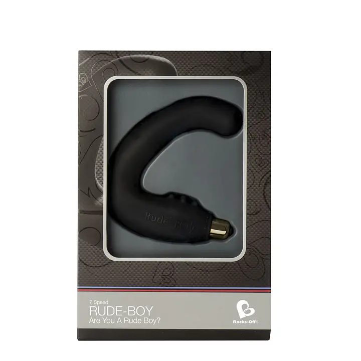 Вібромасажер простати Rocks Off Rude-Boy Black, масаж промежини, макс. діаметр 2,5 см - Master