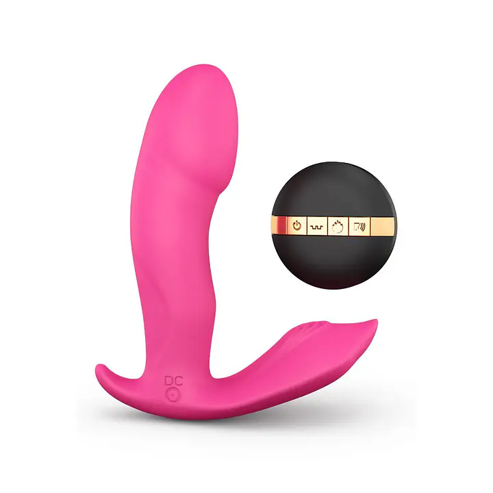 Вібратор Dorcel Secret Clit з підігрівом і пультом ДК, можна під одяг, голосове керування - Master