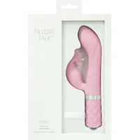 Розкішний вібратор-кролик Pillow Talk - Kinky Pink з кристалом Сваровські, потужний - Master