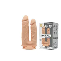 Фалоімітатор подвійний SilexD Double Gusto Flesh (Model 1 size 8"&7"),двошаровий, силікон + Silexd - Master