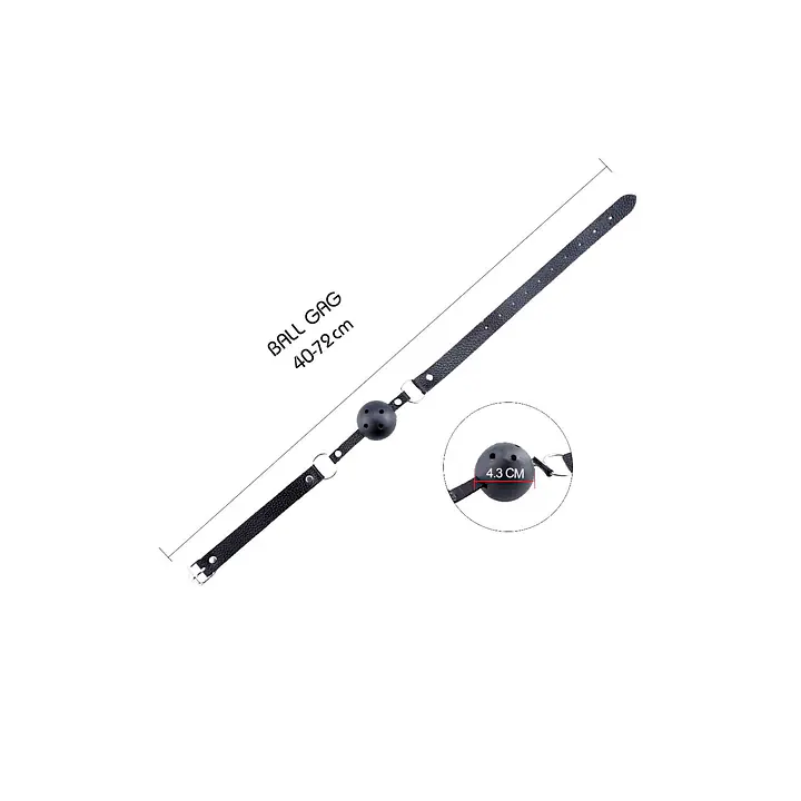 Повітропроникний кляп Alive Discretion Black - Master