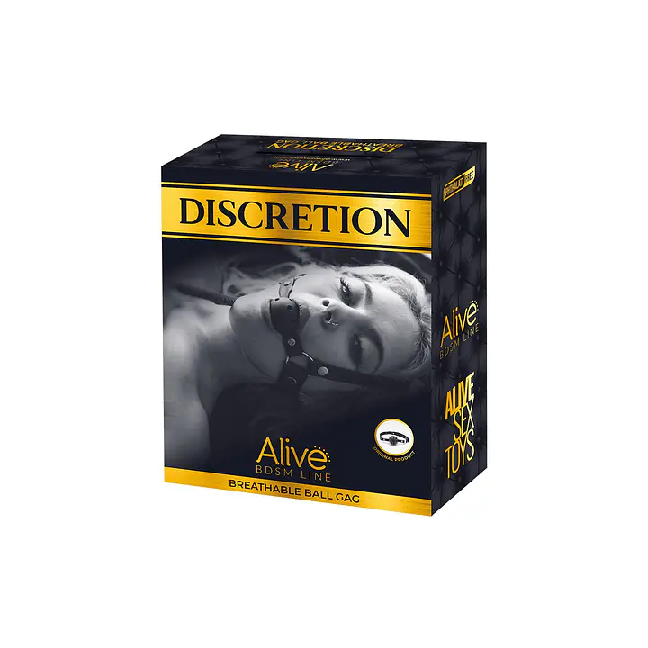 Повітропроникний кляп Alive Discretion Black - Master