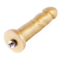 Золотий фалоімітатор Hismith 6.8″ Golden Silicone Dildo, система KlicLok - Master