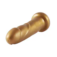 Золотий фалоімітатор Hismith 6.8″ Golden Silicone Dildo, система KlicLok - Master
