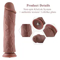 Силіконовий фалоімітатор для секс-машин Hismith 11″ Silicone Dildo, система KlicLok - Master