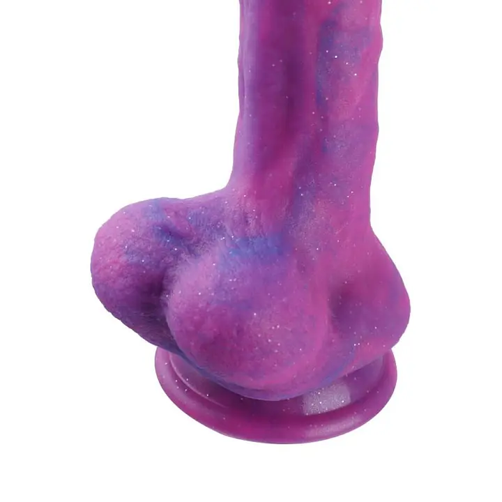 Фалоімітатор 8.2″ з вібрацією для секс-машин Hismith Purple Silicone Dildo with Vibe, KlicLok - Master