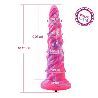 Фантазійний фалоімітатор 10.12″ для секс-машин Hismith Silicone Dildo rose Monster Series, KlicLok - Master