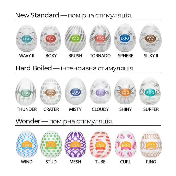 Мастурбатор-яйце Tenga Egg Misty (туманний) - Master