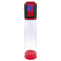Автоматична вакуумна помпа Men Powerup Passion Pump Red, LED-табло, перезаряджувана, 8 режимів - Master