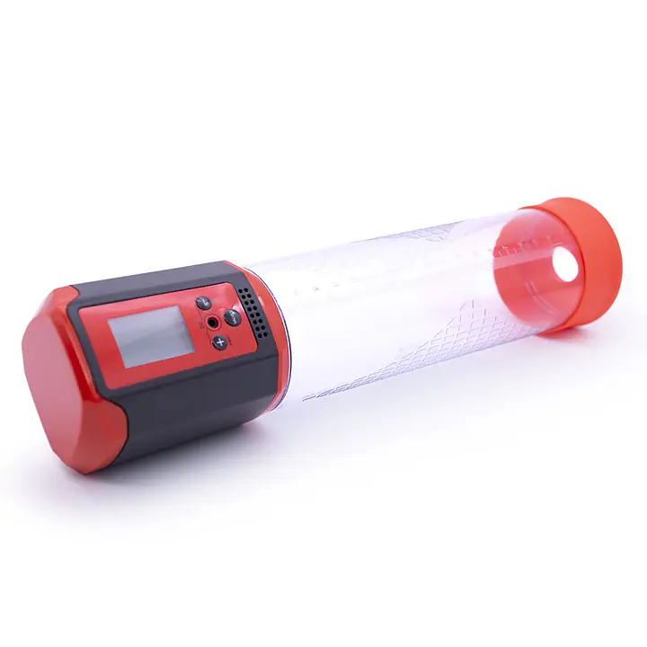 Автоматична вакуумна помпа Men Powerup Passion Pump Red, LED-табло, перезаряджувана, 8 режимів - Master