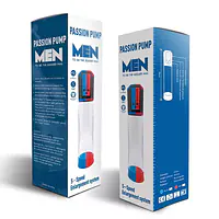 Автоматична вакуумна помпа Men Powerup Passion Enlargement system Red, перезаряджувана, 5 режимів - Master