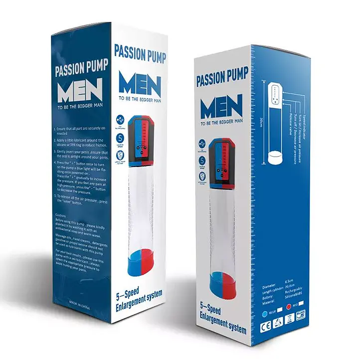 Автоматична вакуумна помпа Men Powerup Passion Enlargement system Red, перезаряджувана, 5 режимів - Master