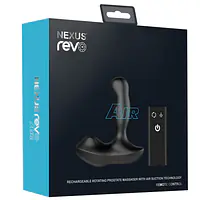 Масажер простати Nexus Revo Air з вакуумним стимулятором промежини та головкою, що обертається - Master