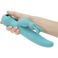 Вібратор-кролик з сенсорним управлінням і ротацією Touch by SWAN - Duo Teal, глибока вібрація - Master