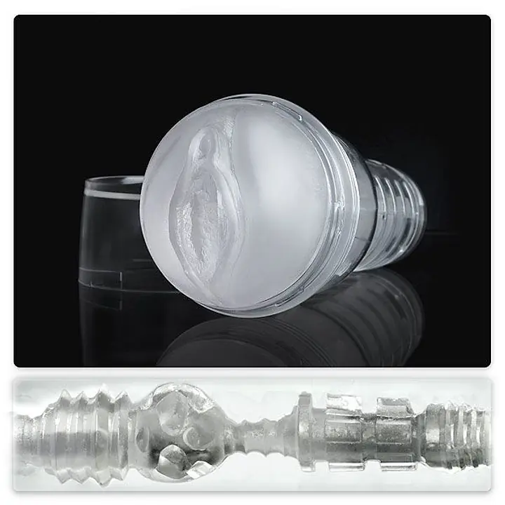 Мастурбатор-вагіна Fleshlight Ice Lady Crystal, напівпрозорий матеріал і корпус - Master