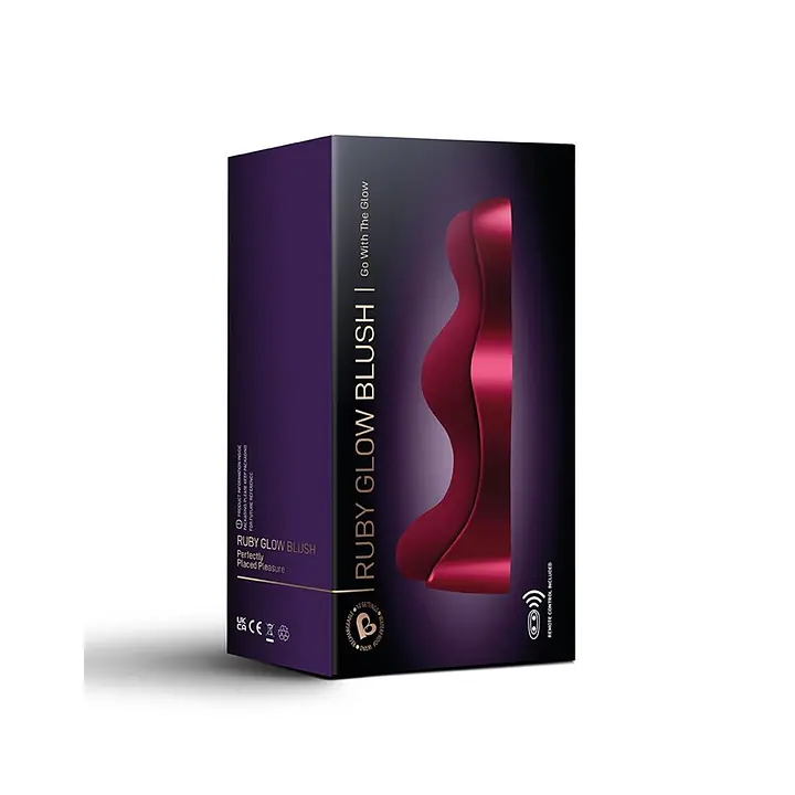 Універсальний sit-on-top вібратор Rocks Off Ruby Glow Blush, пульт ДК - Master