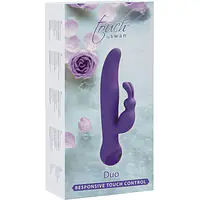 Вібратор-кролик з сенсорним управлінням і ротацією Touch by SWAN - Duo Purple, глибока вібрація - Master