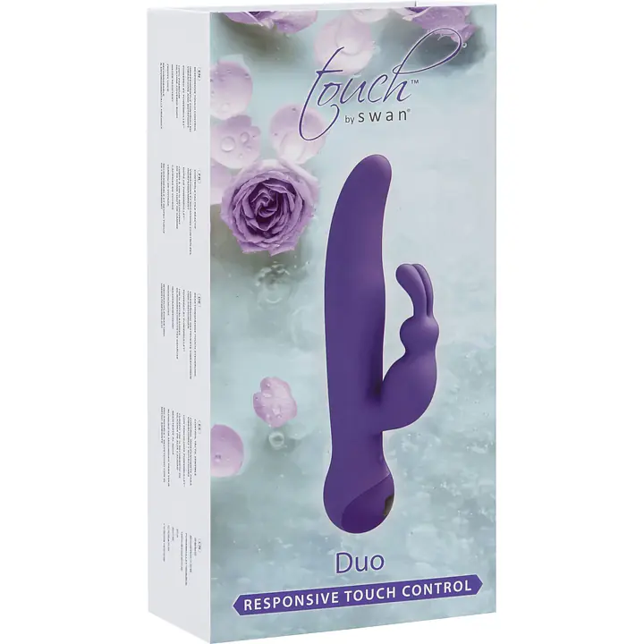 Вібратор-кролик з сенсорним управлінням і ротацією Touch by SWAN - Duo Purple, глибока вібрація - Master
