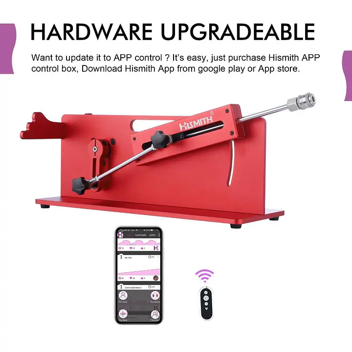 Смарт секс-машина Hismith Table Top 2.0 Pro APP Red, настільна версія - Master