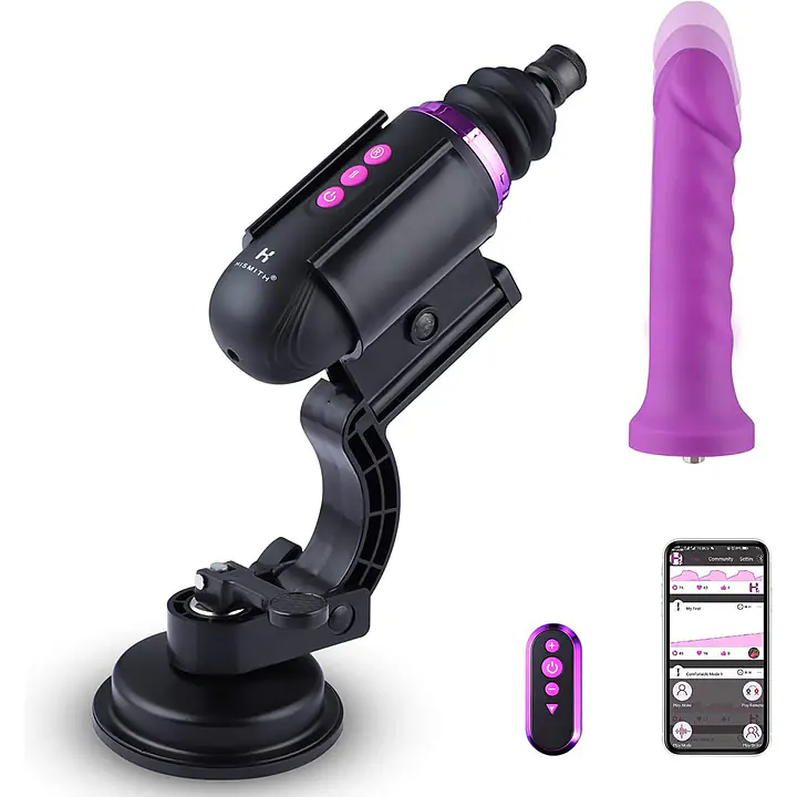 Міні секс-машина Hismith Mini Capsule Sex-Machine with Strong Suction Cup, потужна, перезаряджувана - Master