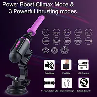 Міні секс-машина Hismith Mini Capsule Sex-Machine with Strong Suction Cup, потужна, перезаряджувана - Master
