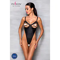 Боді з екошкіри Passion CELINE BODY S/M, black, з доступом, відкритий - Master
