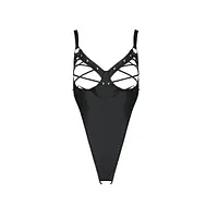 Боді з екошкіри Passion CELINE BODY S/M, black, з доступом, відкритий - Master