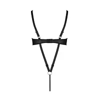 Боді з екошкіри Passion CELINE BODY S/M, black, з доступом, відкритий - Master