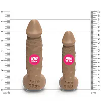 Крафтове мило-член із присоскою Pure Bliss MINI Brown, натуральне - Master