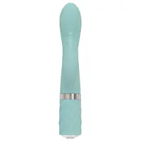 Розкішний вібратор-кролик Pillow Talk - Kinky Teal з кристалом Сваровські, потужний - Master
