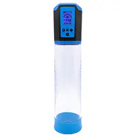 Автоматична вакуумна помпа Men Powerup Passion Pump Blue, LED-табло, перезаряджувана, 8 режимів - Master